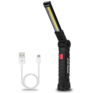 Wholesale Recharge LED Work Light Flashlight COB Torch Grill Function Folding Camping Outdoor Emergency LED Rechargeable Light