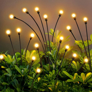 OEM Solar Garden Lights Waterproof Starburst Wind Swaying Firefly Lights Decorative Outdoor Holiday Solar Lights Outdoor Garden