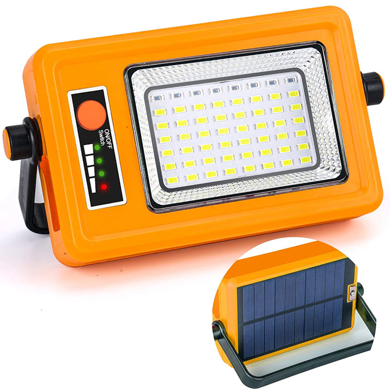 Factory 56Leds Solar Portable Rechargeable LED Work Light Outdoor Camping Hiking Fishing Led Emergency Light Solar Flood Light