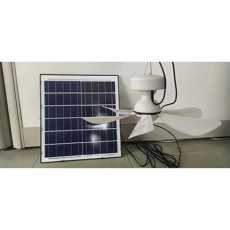 Factory Fan Solar Energy and Light Solar Ceiling Fan with Solar Panel Remote Control Camp Home Outdoor Solar Powered Solar Fan