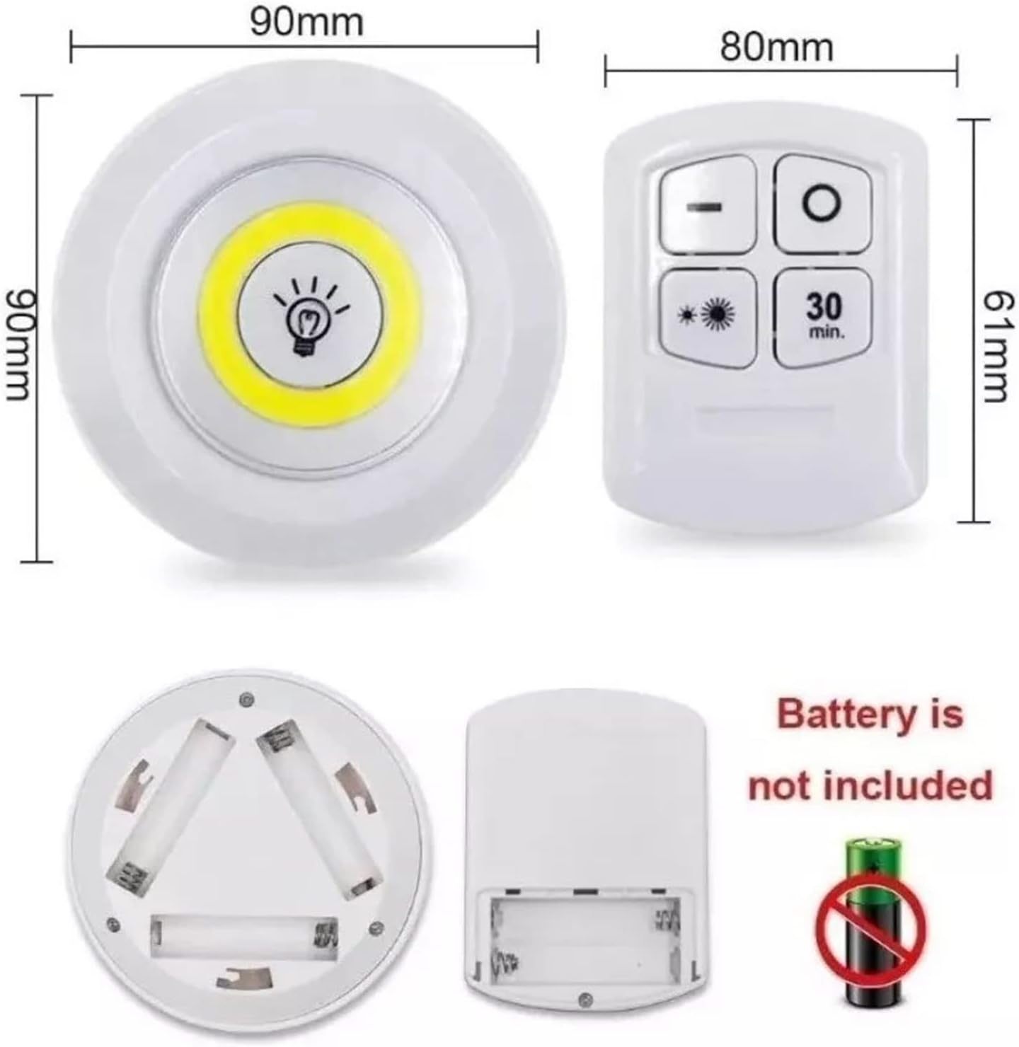 Wholesale COB Wireless Remote Control Induction Lamps Pasteable Mini Touch Kitchen Bedroom Staircase Closet LED Night Lights