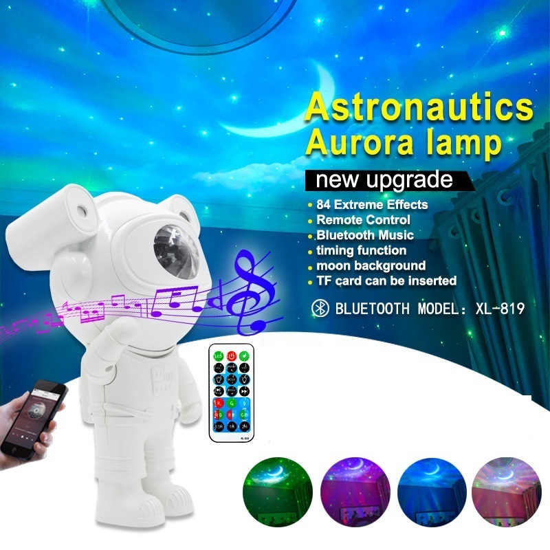 Astronaut Projector Lamp Music Speaker Star Moon Nebula Ceiling Night Light Space Timer Led Astronaut Galaxy Projector Lighting