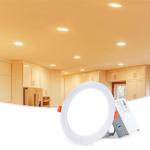 ETL Energy Star Listed 4inch 6inch 8inch Ultra Thin Recessed Ceiling Lights Junction Box Recessed 5CCT Dimmable LED Down Light