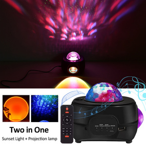 Sunset Light Projector Night Light Projector Music Sync Speaker Night Lamp Baby Bedroom Game Rooms Sunset LED Projector Light