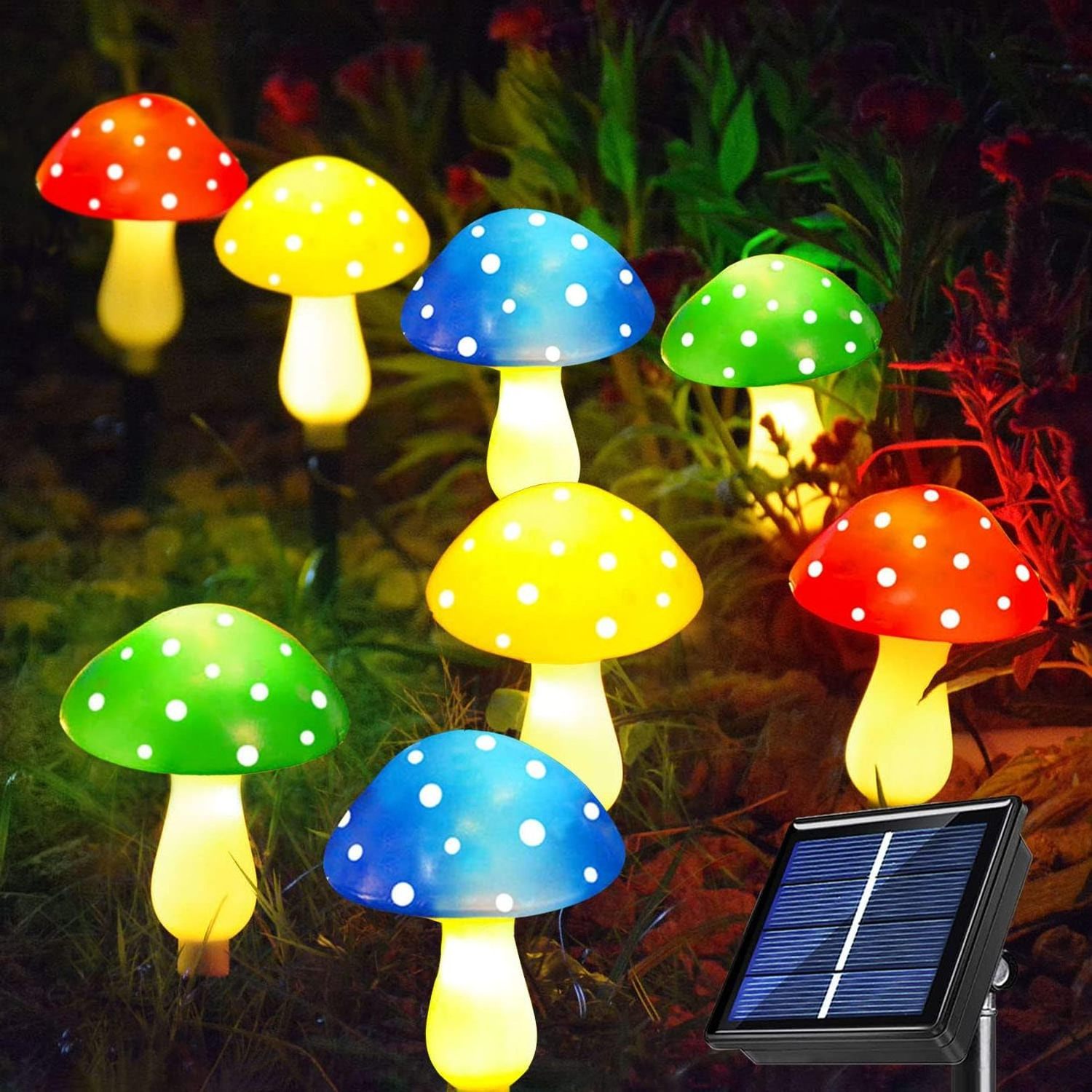 Factory Waterproof Outdoor Landscape Lights Ground Solar Stake Lights Mushroom Decor Garden Solar Mushroom Light Mushroom Lamp