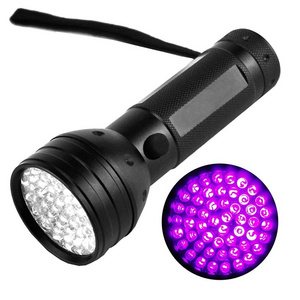 Factory Price UV Flashlight Black Light 51 LED 395nm Ultraviolet Blacklight Flashlite UV Led Torch Light Rechargeable Battery