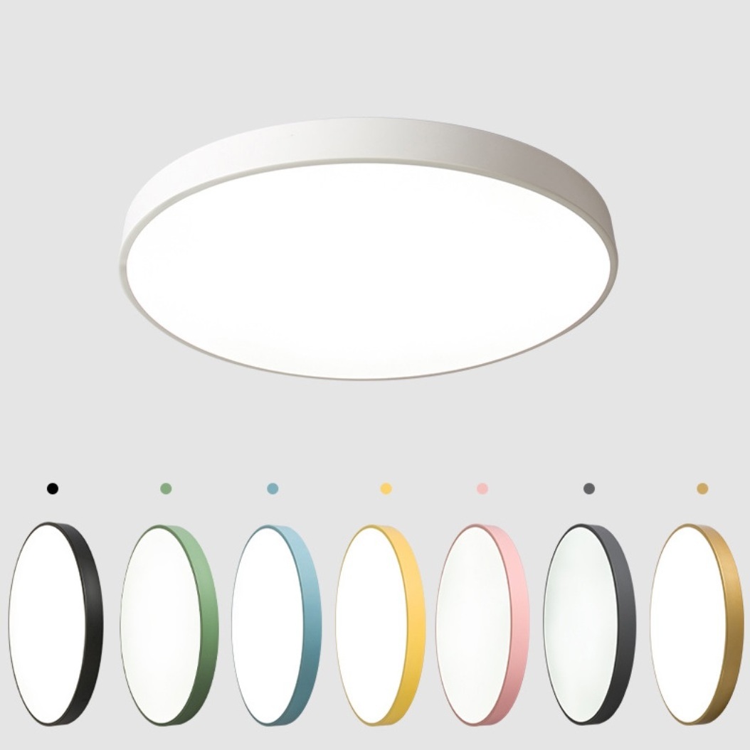 Factory OEM CCT Ceiling LED Light Round Lamp Flat Panel Light Fixture Living Room Bedroom Flush Mount Macarons LED Ceiling Light