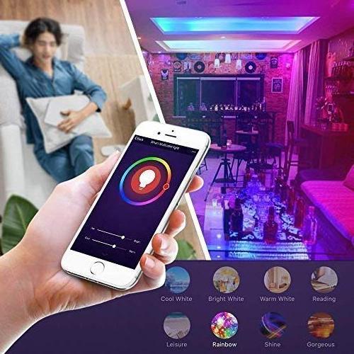 9W Smart WiFi Bulb Light E27 LED RGBW Color Changing Control Alexa Google Tuya Bedroom Living Room Lighting LED Light Bulbs