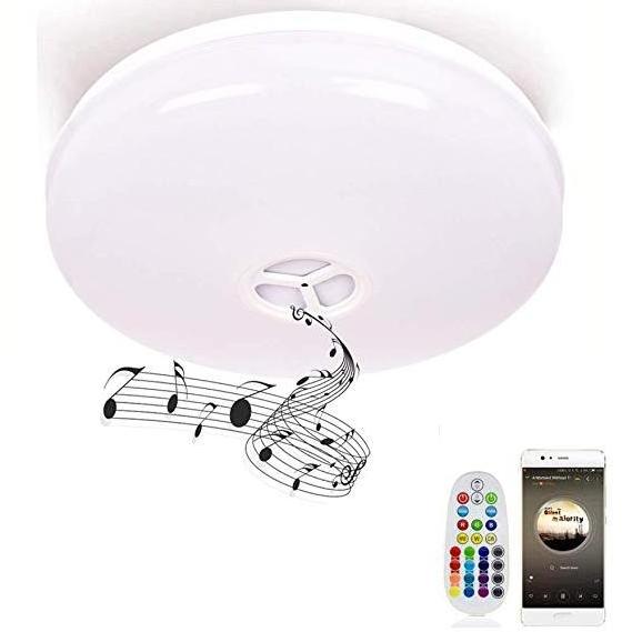 Indoor Decorations 24W Music Sync LED Light Remote Control Dimmable RGB CCT Bedroom Living Room Blue Tooth LED Ceiling Light