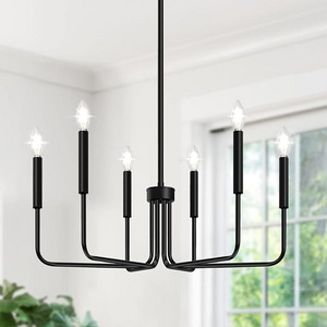 Black Chandeliers Pendant Lights Living Room Bedroom Foyer Entryway Dining Room Hanging Lighting Fixtures Modern Chandelier