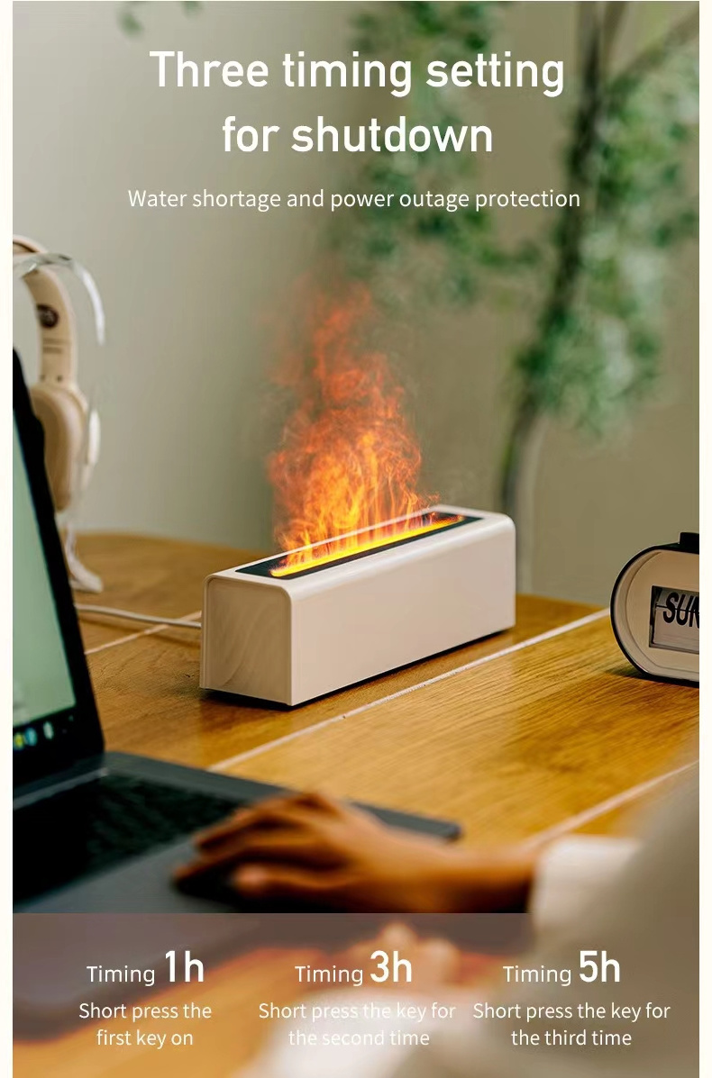 Steam Water Fireplace Flame Humidifier Atomizer Liveroom Desk Bedside Multi RGB Color Changing 3D Vapor LED Electric Fireplace