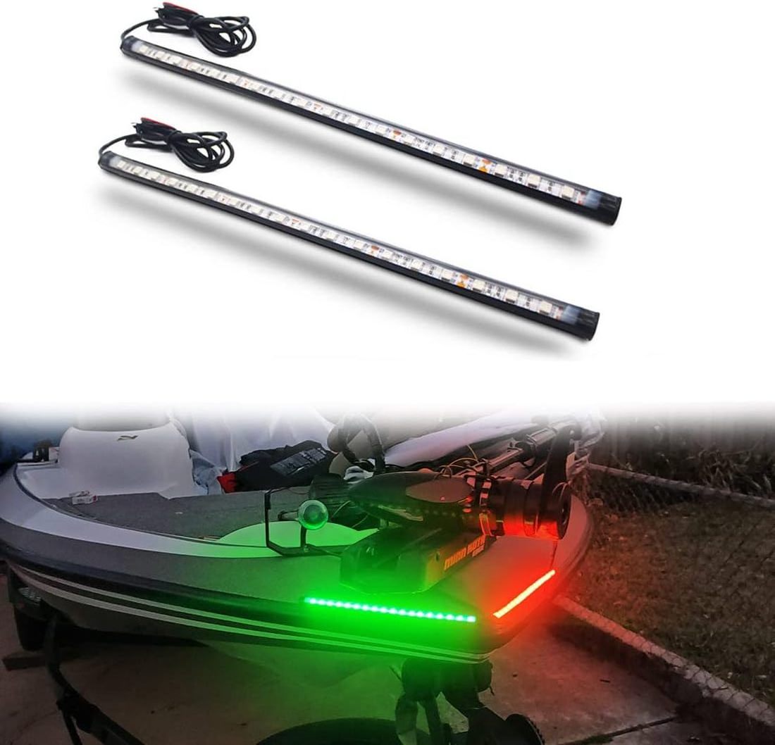 Night Fishing Bow Signal Running No Drilling Install Deck Yacht Waterproof Pastable LED Kayak Marine Boat Navigation Lights