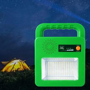 LED Camping Lantern Portable Charging Music Player Speaker 15W Emergency Lamp Charge LED Flashing Light Outdoor Solar Hand Lamp