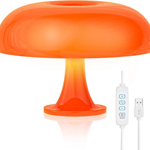 Mushroom Table Lamp Desk Ambient Lighting Bedside Bedroom Living Room Decor Vintage Modern Retro Vibe LED Orange Mushroom Lamp