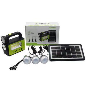 Led Spot Light Solar Charging Panel Portable Power Banks 3 LED Bulbs Flashlights Outdoor Camping Solar Rechargeable Led Lanterns