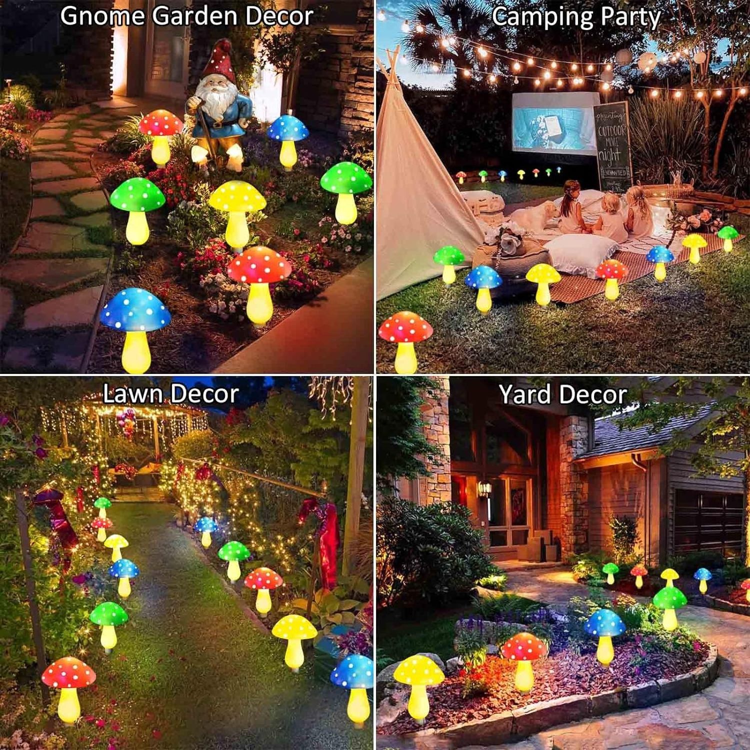 Factory Waterproof Outdoor Landscape Lights Ground Solar Stake Lights Mushroom Decor Garden Solar Mushroom Light Mushroom Lamp