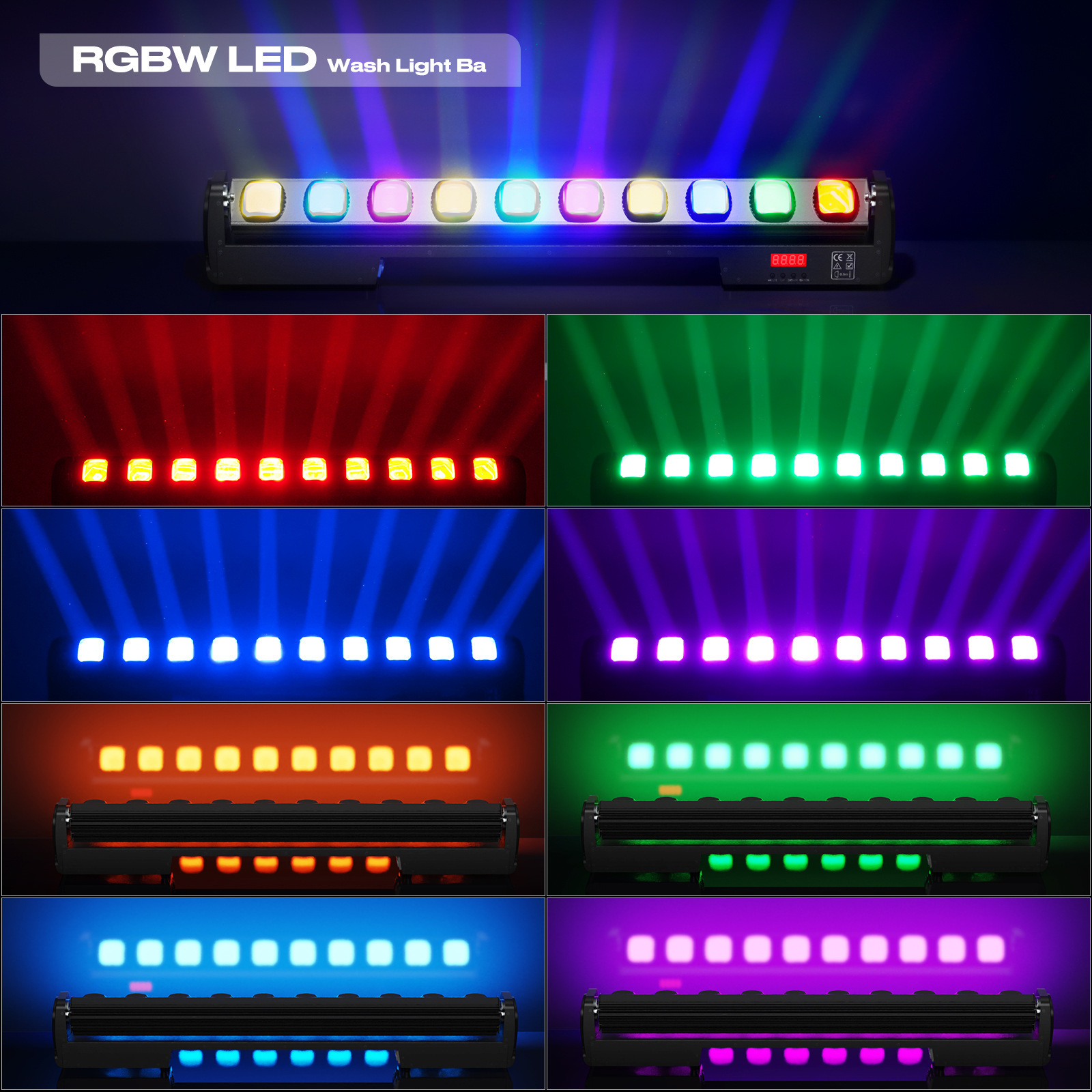 DMX Beam 250W Wall Washer Led Matrix Light DMX512 Strobe Bar Laser DJ Disco Lives Concert 4 In 1 RGBW Stage Lights Moving Head