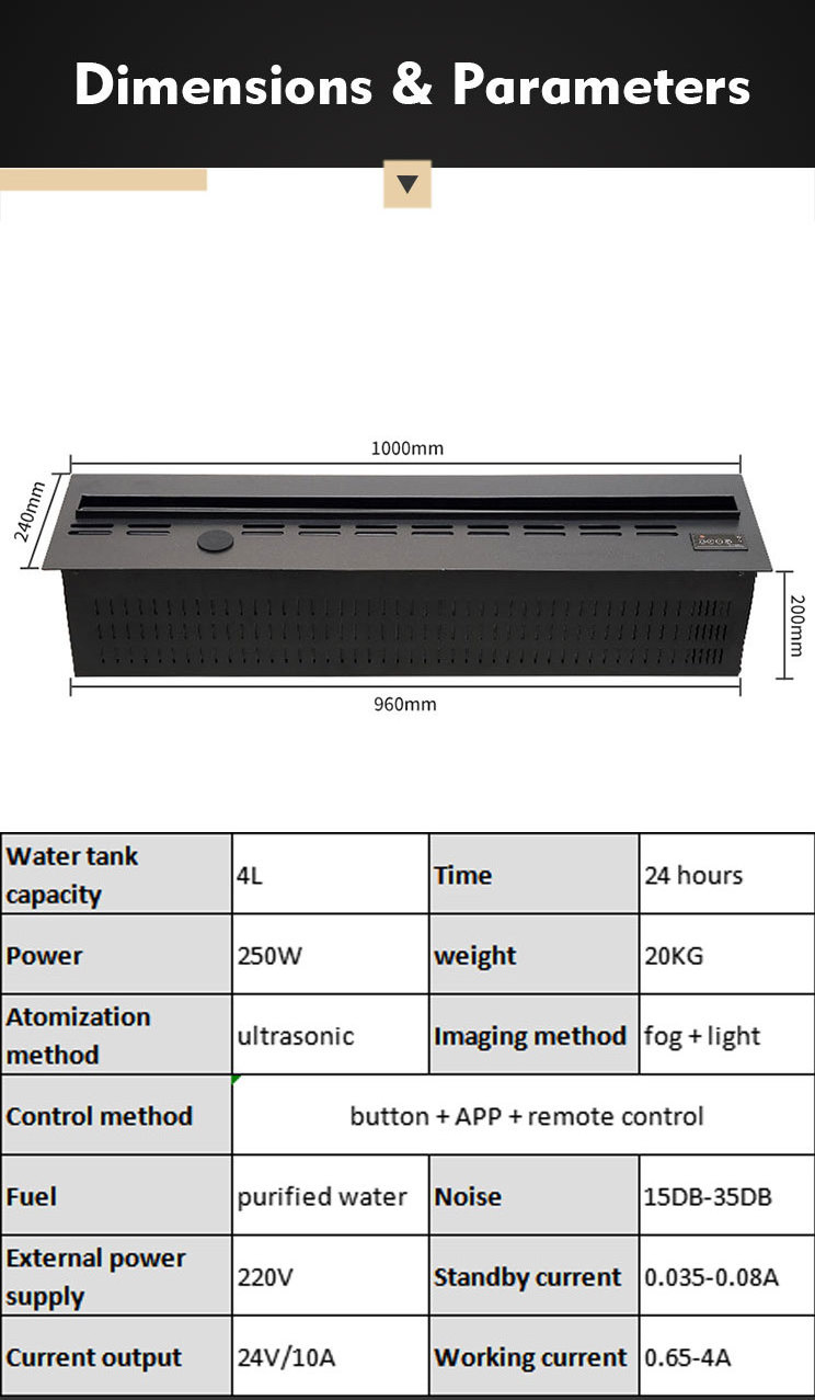 Wholesale Vapor Steam Water Fireplace Flame Humidifier Remote Control Color Changing LED Wall Mounted 3D Electric Fireplace