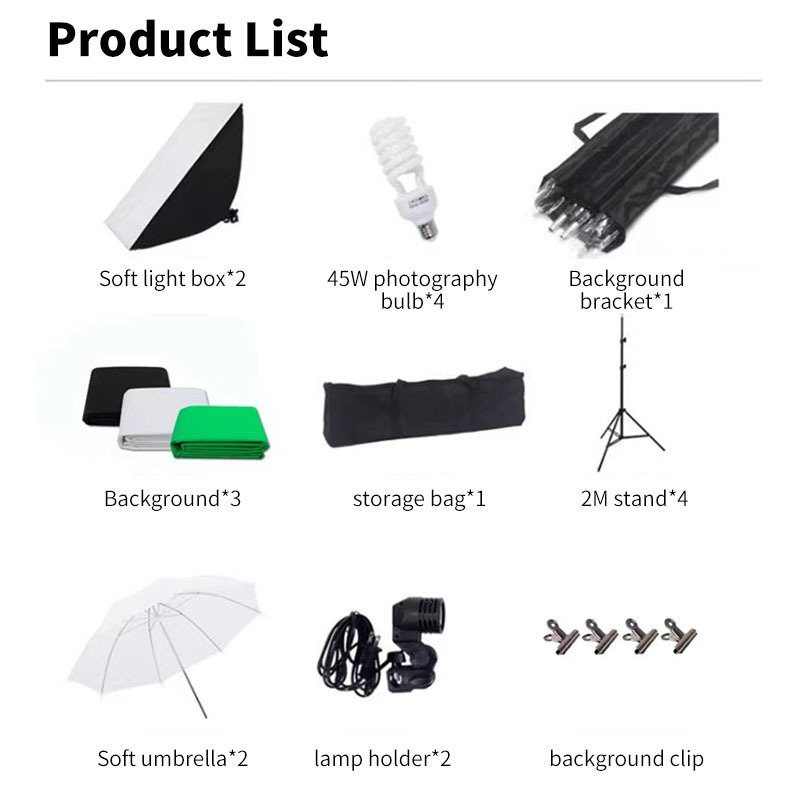 OEM Live Stream LED Video Light Stands Softbox Kit Fill Selfie Light Photo Studio Vlog Camera Tabletop LED Photographic Lighting