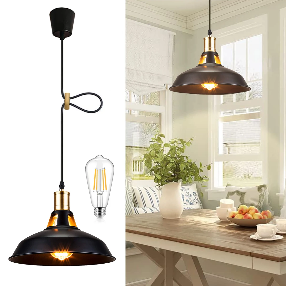 Japan Hanging Lamp Nordic Fixture Warm White Retro Lamp Home Bedroom Dining Room 10W Decorative Chandeliers LED Pendant Lights