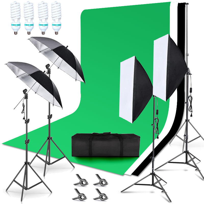 OEM Live Stream LED Video Light Stands Softbox Kit Fill Selfie Light Photo Studio Vlog Camera Tabletop LED Photographic Lighting