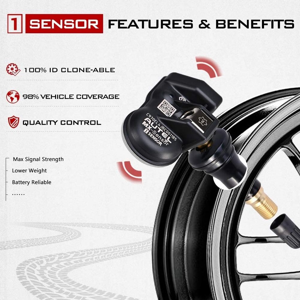 315Mhz 433Mhz 2 in 1 Autel Sensor TPMS Tire Sensor Programmer Autel Car Tire Pressure Sensors