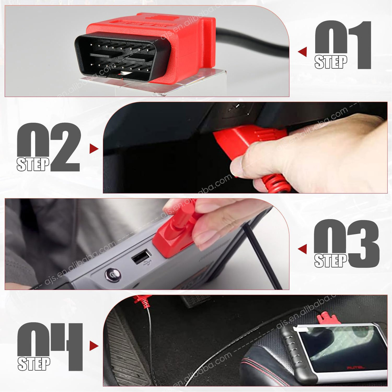 Autel Car Full System Diagnostic Tool Universal For MK808 MP808 MX808 16 PIN OBD 2 Scanner Test Cable