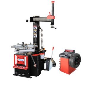 tire changer and wheel balancing machine combo