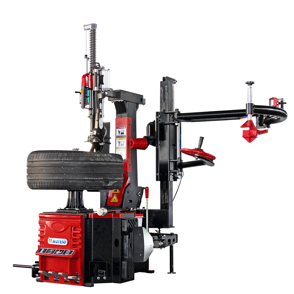 Fully automatic CHINA 12-26'' touchless lever-less tire changer machine with swing arm and tire lifter for Dismounting car tyre