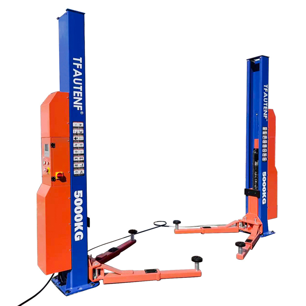 China New product TFAUTENF 5000KG 12000lbs electrical unlock  hydraulic two column auto lift car hoist car lifts for sale