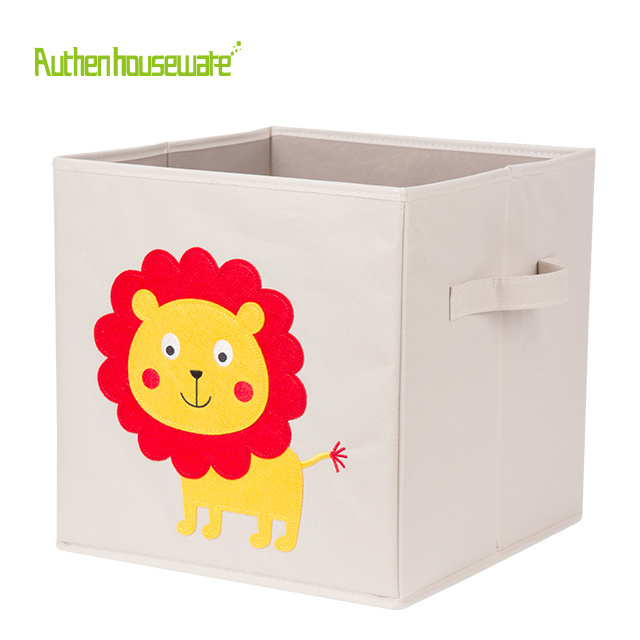 Animal Toy Chest and Storage Large Cute and Foldable Functional Toy Box Storage Cube with Handles