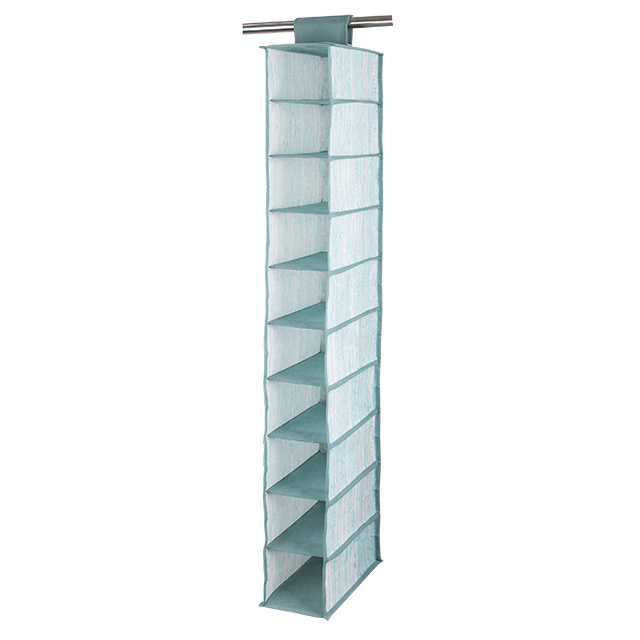 4-Tier Hanging Shelf Closet Storage Organizer with Removable Drawers Hanging Closet Organizers and Storage for Household Items