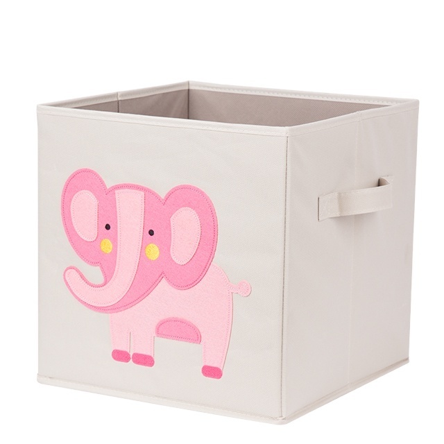 Animal Toy Chest and Storage Large Cute and Foldable Functional Toy Box Storage Cube with Handles