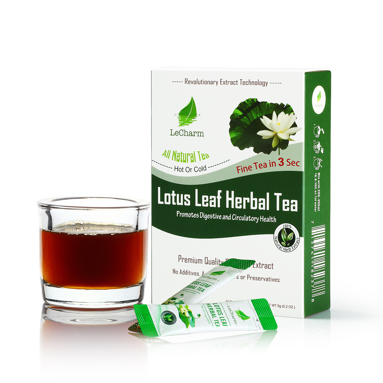 10 Sachets Tea Box Herbal Tea Extract Chinese Lotus Leaf Herbal Tea