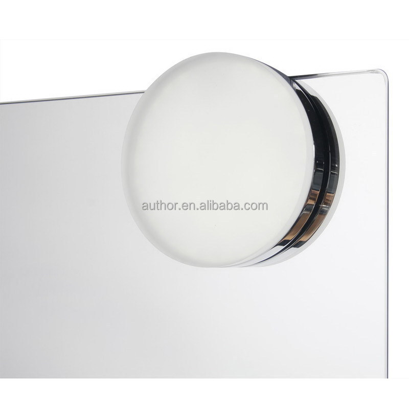 Round shape high quality  IP44 waterproof acrylic LED bathroom  clip on mirror light 2558