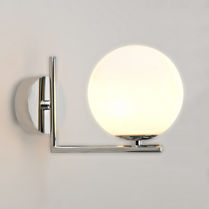 Home Decor Furniture Lights With White Globe Glass G9 LED Wall Sconce for hotel bedroom living room 6819