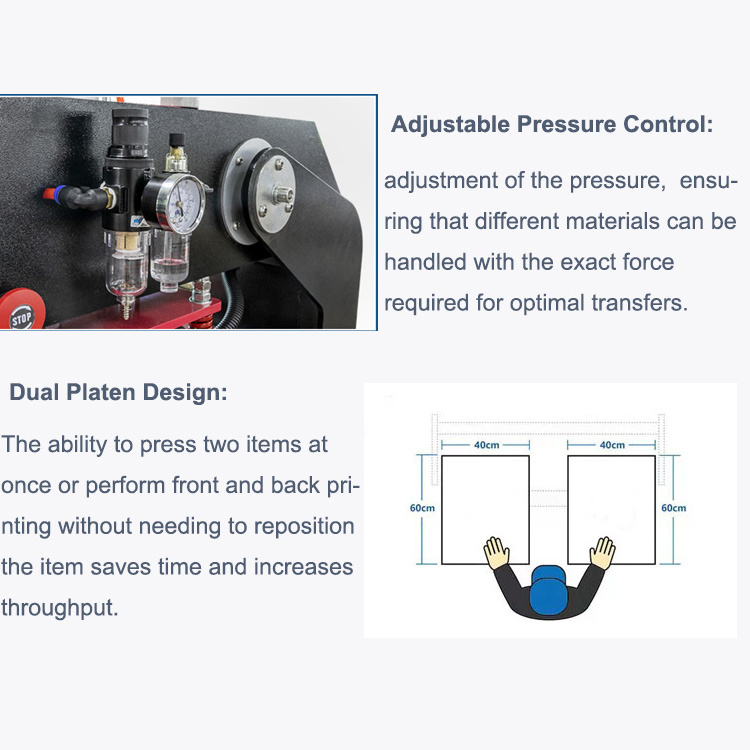 Factory Directly Produce 16 x 20 Pneumatic Heat Press Swing Away on Stand Automatic Open Heat Press Machine for Business