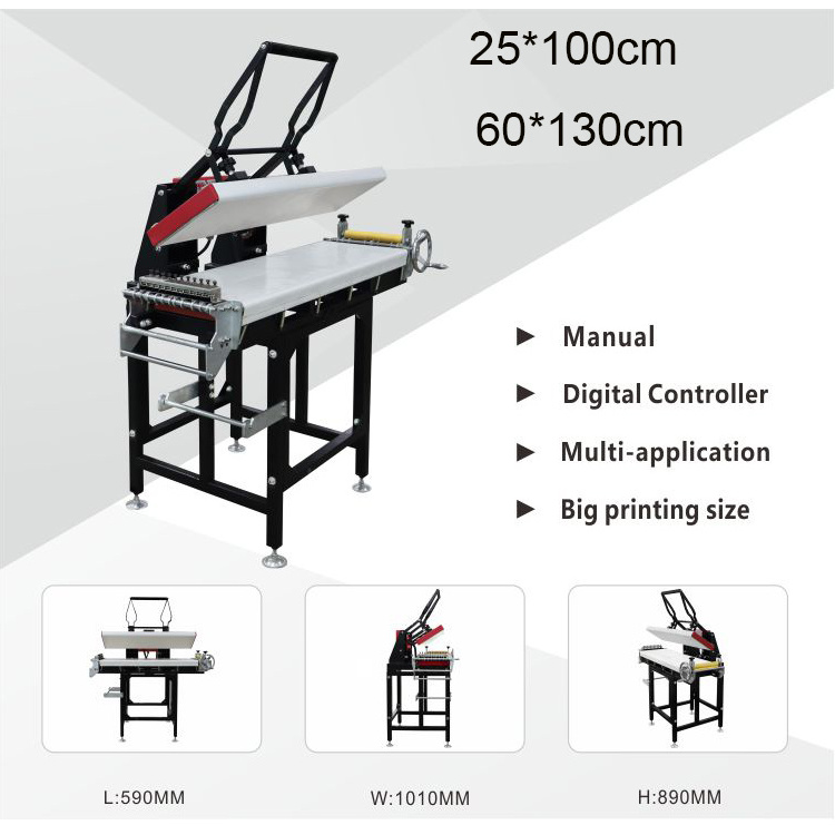 Magnet Semi-Automatic China Power Sublimation Lanyard Printing Heat Press Machine 25x100cm