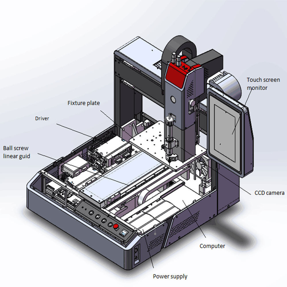 High Precision Vision Desktop Dual XYZ CCD Robot Smt Automatic Machine Glue Dispenser