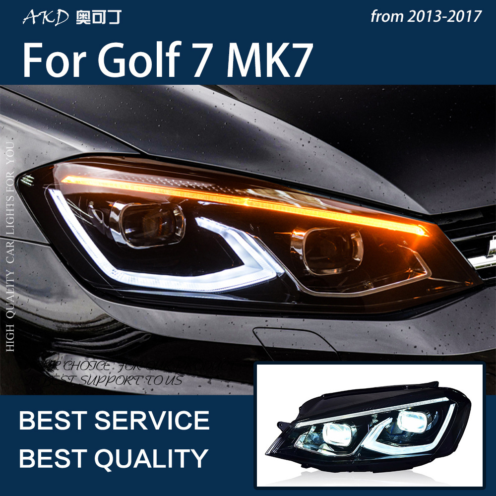 Car Lights For Golf 7 2013-2017 Golf7 MK7 LED Headlights Upgrade Golf 8 Design DRL Dynamic Turn Signal Lamp Accessories