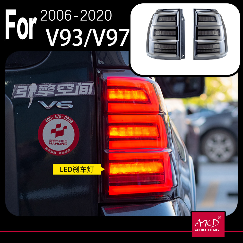 AKD Car Styling Accessories Rear Lamp for Pajero V93 TailLights 2006-2020 Pajero V97 LED Tail Light V87 DRL Brake Signal Reverse