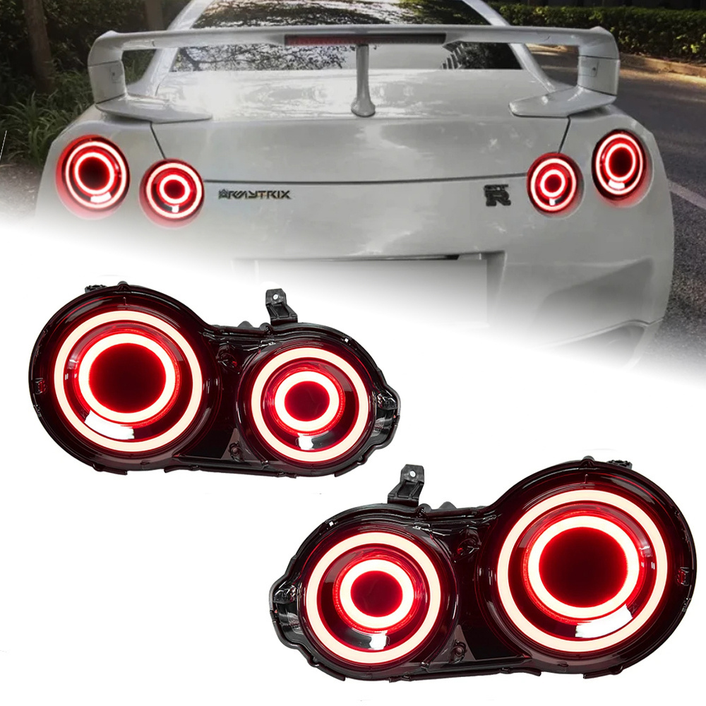 AKD Car Styling for Nissan GT-R R35 LED Tail Light 2009-2017 GTR R35 Valenti Rear Fog Brake Turn Signal auto Accessories