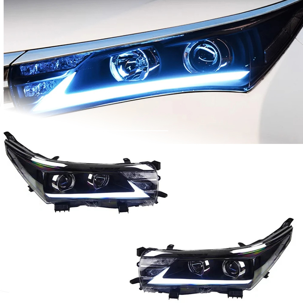 AKD Car For Toyota Corolla LED Headlight 2014-2016 Headlights Corolla DRL Turn Signal High Beam Angel Eye auto parts