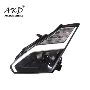 AKD Car Styling Head Lamp for Nissan GT-R Headlights 2009-2017 GTR LED Headlight DRL Angel Eye Hid Bi Xenon Auto Accessories