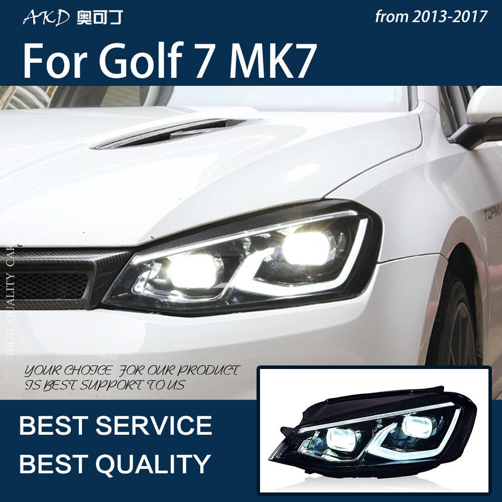 Car Lights For Golf 7 2013-2017 Golf7 MK7 LED Headlights Upgrade Golf 8 Design DRL Dynamic Turn Signal Lamp Accessories