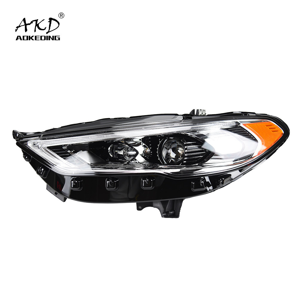 Car Lights For Mondeo Fusion 2017-2021 LED Headlights LHD And RHD Version DRL Dynamic Turn Signal Lamp Projector Lens Upgrade