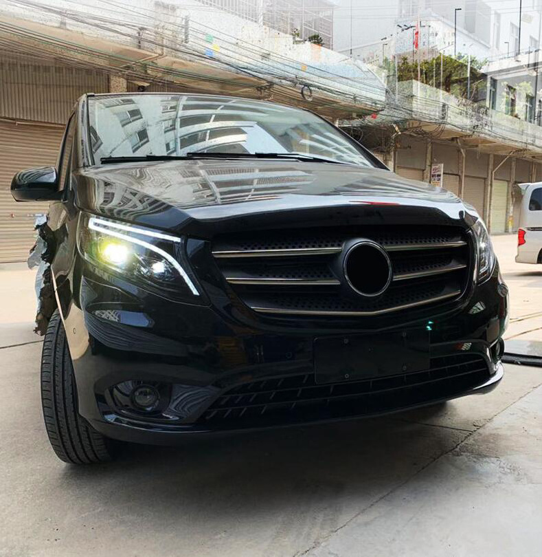 AKD Car Styling for Vito Headlights 2016-2020 New Vito LED Headlight DRL Head Lamp Low Beam High Beam ALL LED Accessories