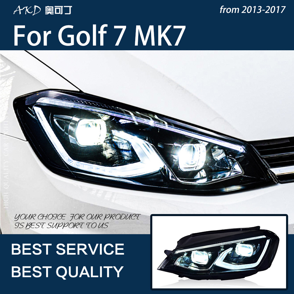 Car Lights For Golf 7 2013-2017 Golf7 MK7 LED Headlights Upgrade Golf 8 Design DRL Dynamic Turn Signal Lamp Accessories