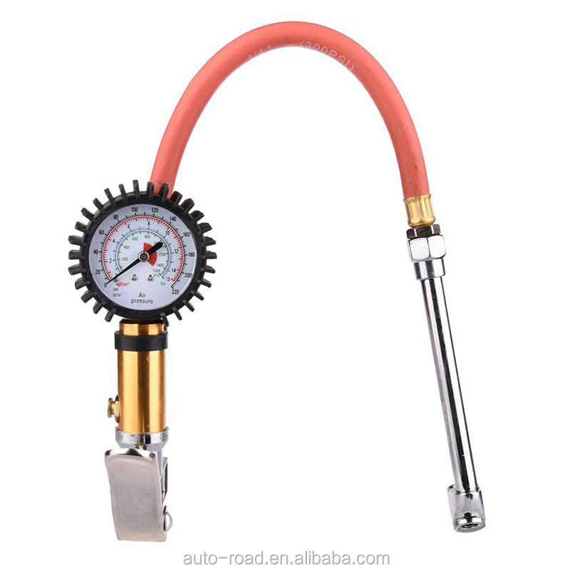 Car Tire Pressure Gauge Inflator 200 PSI Tire Inflator Gun With Air Chuck Compressor Accessories