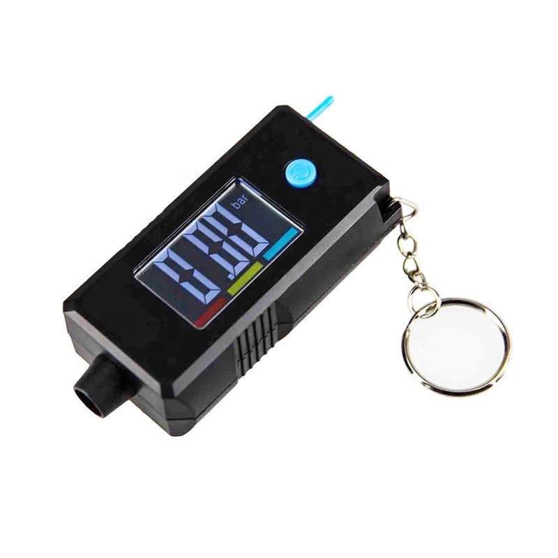 2 in 1 Mini Key Ring Digital LCD Screen Display Tire Gauge With High Precision Tyre Tread Depth Measurement Needle For Car Motor